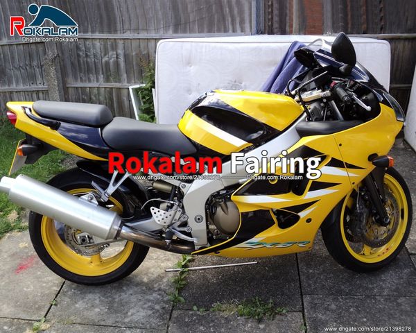 Para Kawasaki Ninja ZX6R Amarelo Fairing Set ZX-6R 98 99 1998 1999 ZX 6R ZX 6 R Fairings Peças