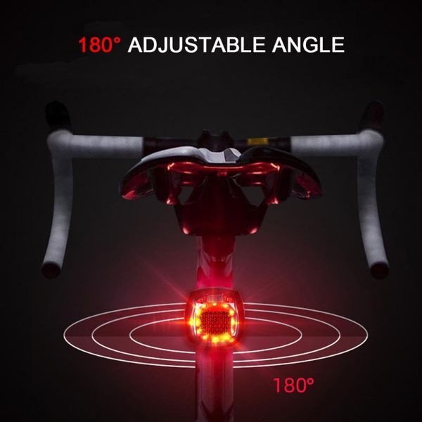 

bike lights safety warning light waterproof 5 modes taillight 180Â° widen night lante
