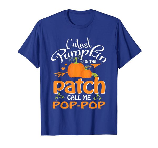 

cutest pumpkin in the patch call me pop-pop shirt, White;black