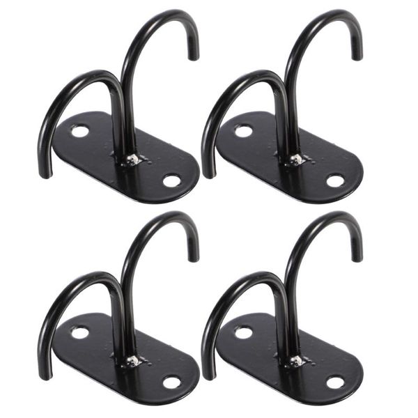 

hooks & rails 4pcs mug holder hanging racks cup hangers for home organizers (black)