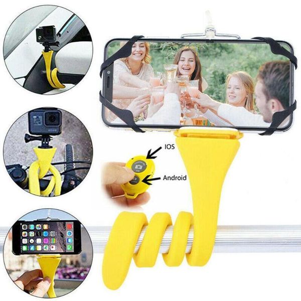 

selfie monopods remote control stick monopod tripod monkey holder phone for camera universal car bicycle d3h2