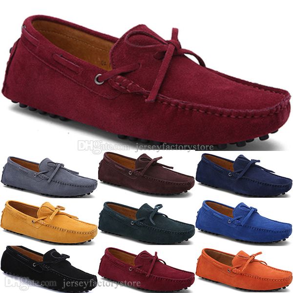 

2134 new fashion mens casual shoes leather british style spring couple genuine peas scrub men drive lazy man overshoes outdoor comfortable b, Black