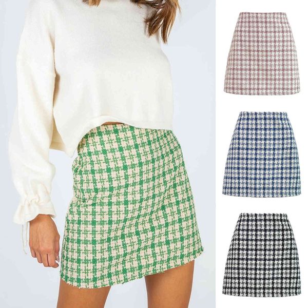 

skirts autumn and winter 2021 xiaoxiangfengmao high waist, Black
