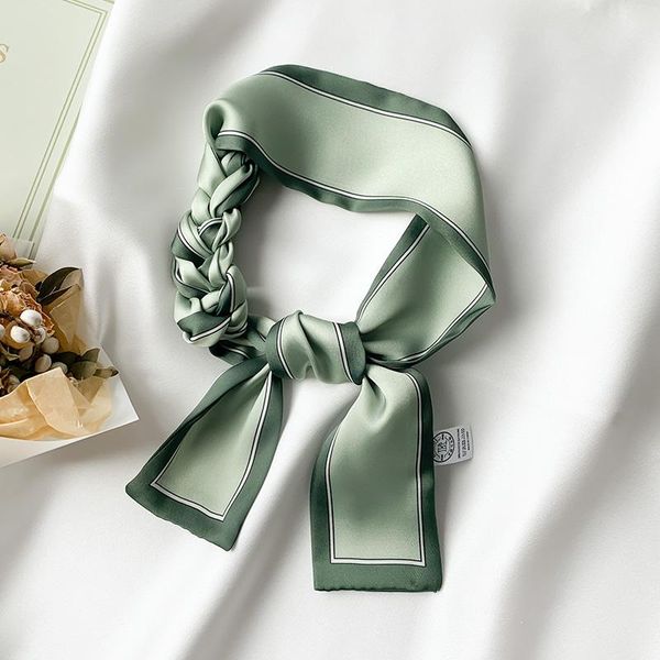 

neck ties long small silk scarf women summer thin section tied bag belt decorative bow tie, Blue;purple
