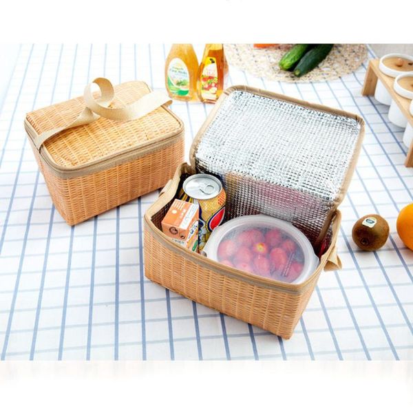 

hanging baskets portable insulated thermal cooler lunch box tote storage bag picnic container bento