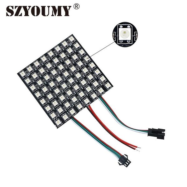 

led pixel module light 8*8/16*16/8*32 dc 5v individually addressable matrix rgb board modules
