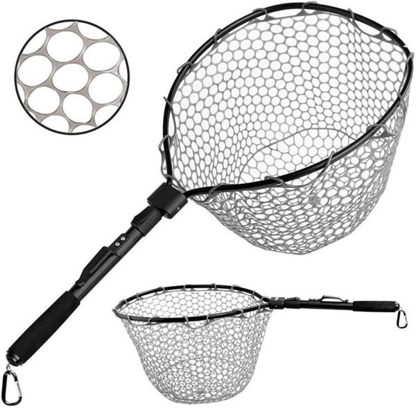 

fishing accessories net lura hand aluminium alloy outdoor folding quick dip rubber 85cmx26cm tool