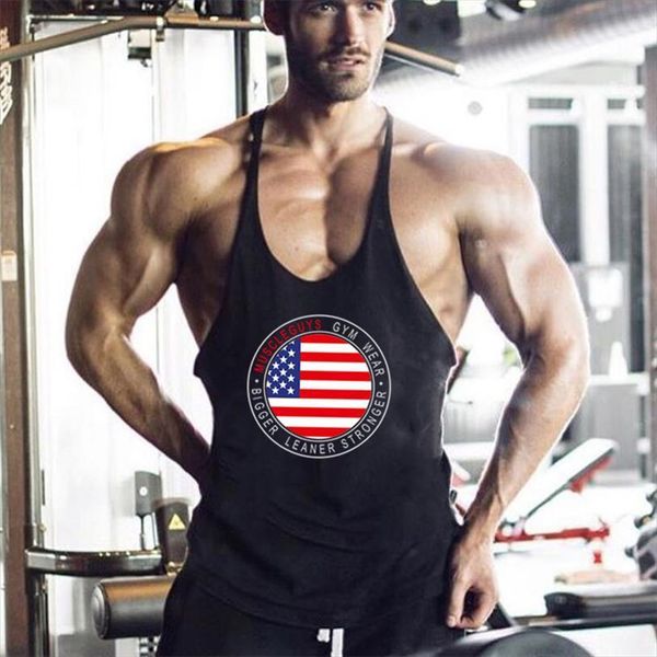 

brand bodybuilding fitness clothing gyms stringer tank men musculation vest undershirt solid muscle blank, White;black