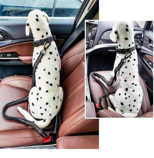 

car seat belt dog leash vehicle adjustable cushioning elastic reflective safety rope for cat collars & leashes
