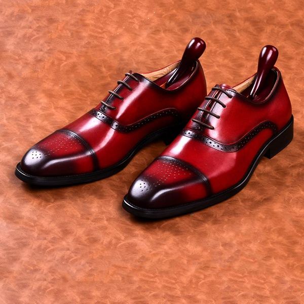 

dress shoes men leather business suit brand bullock genuine black laces wedding mens