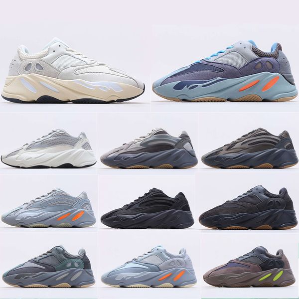 

700 runner 2021 kanye relective orange tie-dye men women shoes carbon teal blue og solid grey utility black sneaker