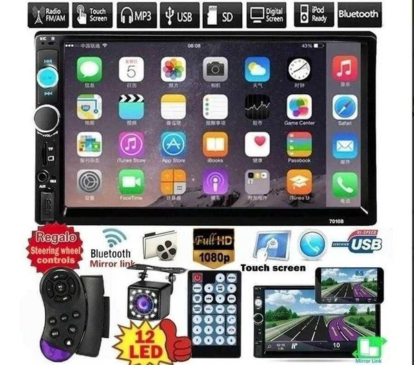 

new upgraded high-definition 7-inch screen car mp5 player wireless stereo fm radio hd + 12 led camera new arrive car