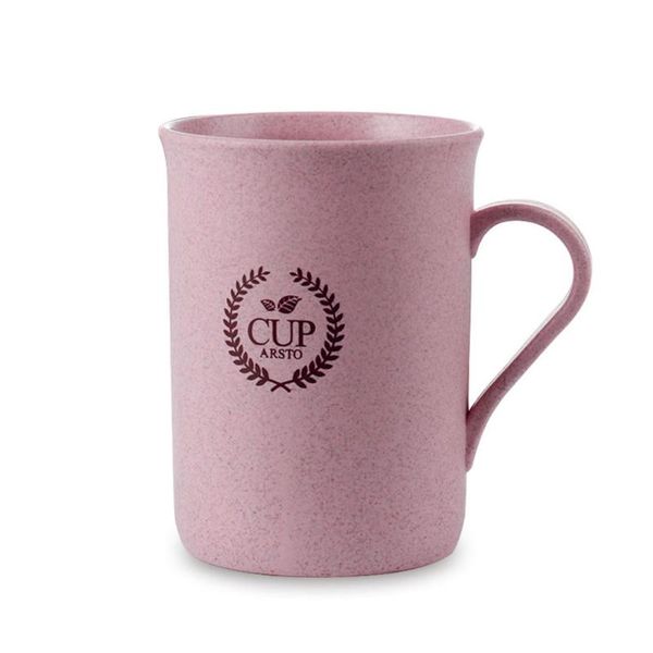 

mugs 320ml cup travel drinking eco-friendly reusable mug leakproof coffee tea home office lid wheat straw