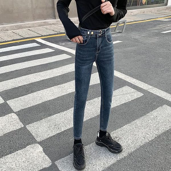 

women's jeans fall 2021 tapered pants, Blue