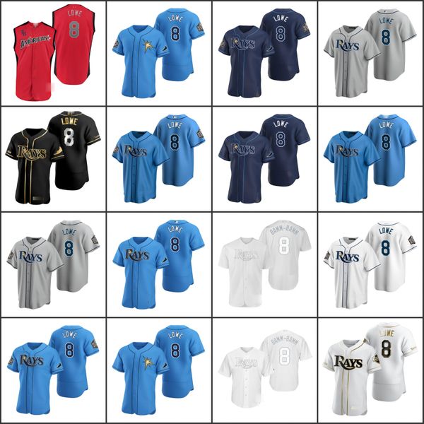 

tampa bay rays men 8 brandon lowe women youthjersey, Black;red