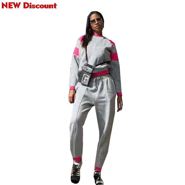 

women's two piece pants women sweat suits,autumn set tracksuit 2021 long sleeve pocketssweatshirt casual outfit suit, White