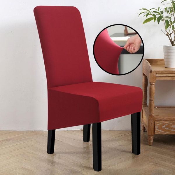 

chair covers spandex solid color dining anti-dirty stretch cover kitchen a45008