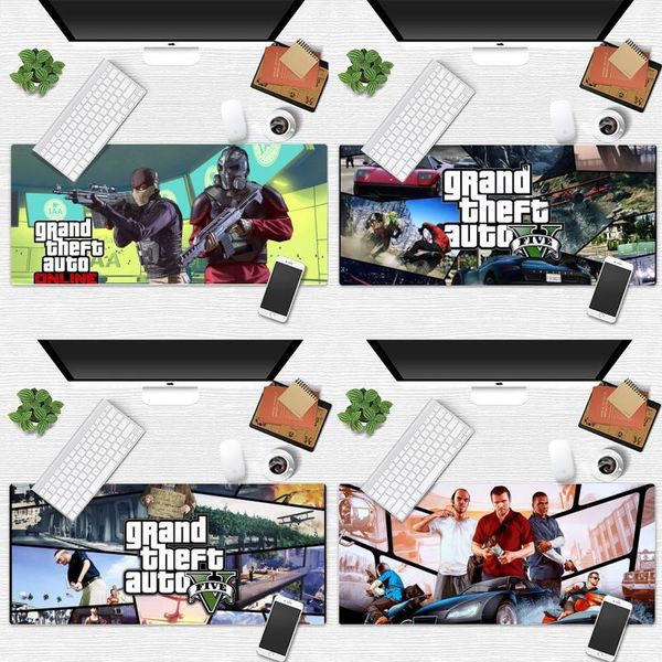 

mouse pads & wrist rests gta gaming keyboards mat rubber mousepad desk table protect game office work pad non-slip lapcushion
