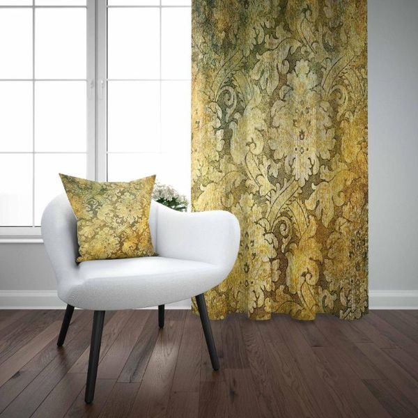 

curtain & drapes else golden yellow black ottoman authentic ethnic 3d print living room bedroom window panel combine gift pillow case
