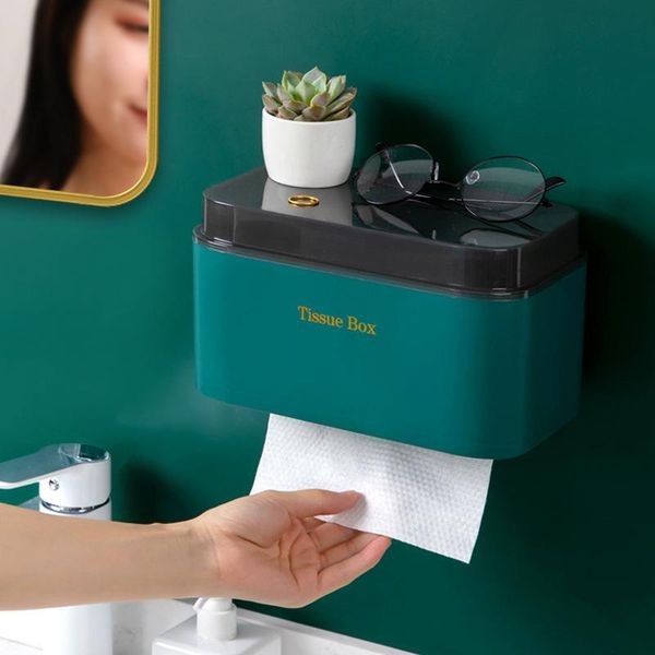 

toilet paper holders punch-rack wall-mounted tissue box bathroom storage waterproof holder roll pumping