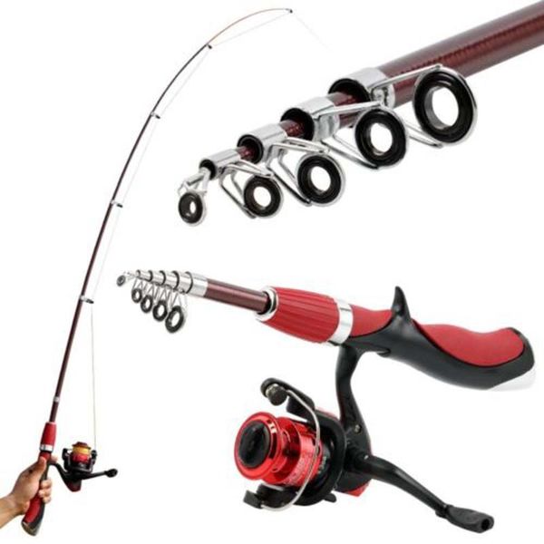 

fishing rod with reel set carbon fiber super hard boat tackle pole rods