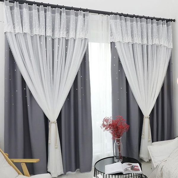 

curtain & drapes korean pastoral window fabric special short curtains for living dining room bedroom solid color full blackout double