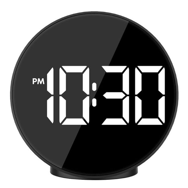 

other clocks & accessories voice control battery powered digital clock alarm easy reading adjustable brightness night mode round wake up led