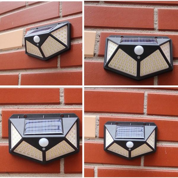 

solar power pir motion sensor wall light waterproof ip65 human body induction lamps outdoor lolar 270 degree