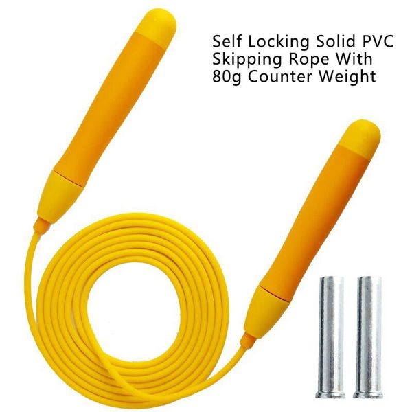 

self locking solid pvc skipping rope with 80g counter weight jump ropes