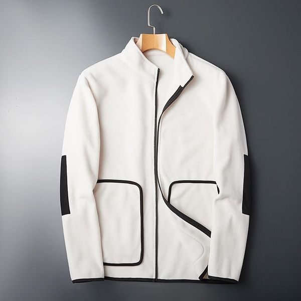 

men's jackets mrmt 2021 brand fleece polar jacket double-sided thickened sweater cardigan, Black;brown