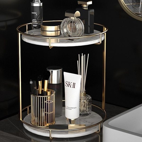 

toilet bathroom marble rotating rack dresser deskcosmetics storage bottles & jars