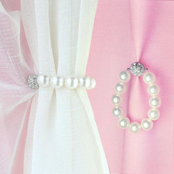 

other home decor magnetic tieback clips hanging holders pearl curtain ball beaded magnet buckle tie back straps accessories decoration