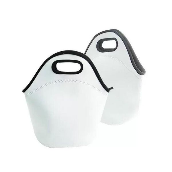 

sublimation blanks reusable neoprene tote party favor bag handbag insulated soft lunch bags with zipper design for work & school