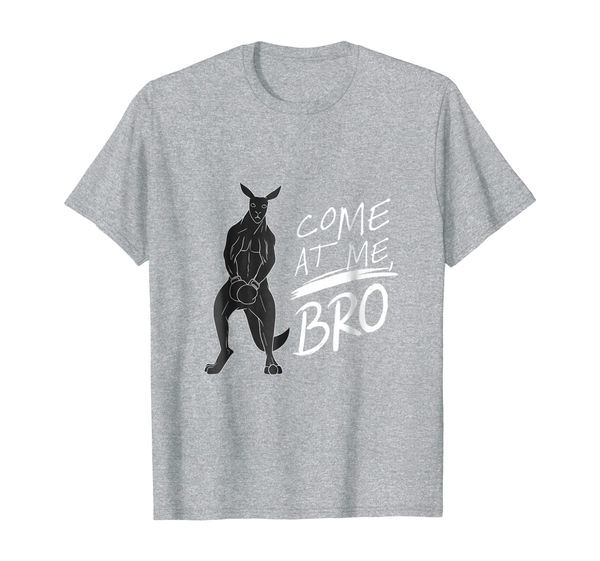 

come at me bro funny kangaroo boxer boxing gift t shirt, White;black