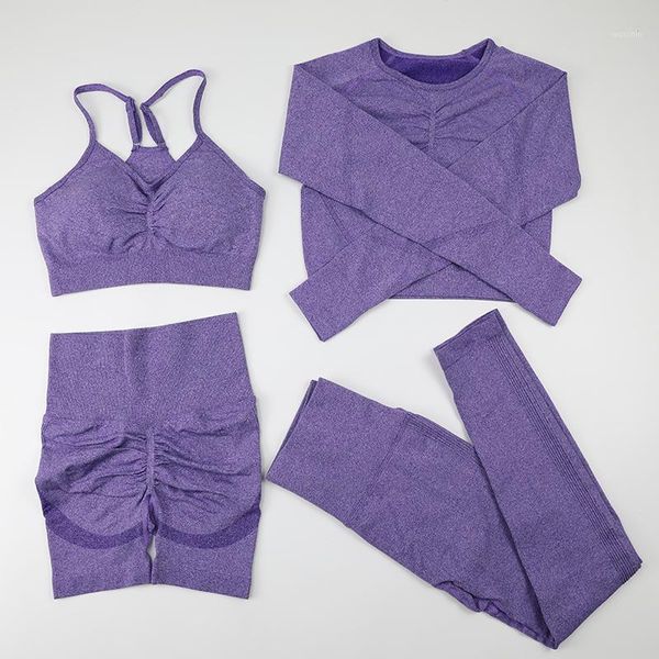 

seamless fitness suit yoga set women workout gym clothing crop high waist leggings tights sports bra female sport outfit