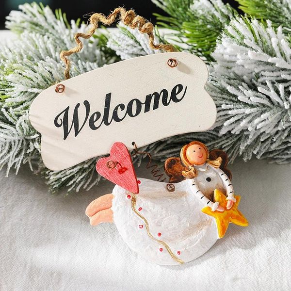 

decorative objects & figurines christmas angels ornament plush angel doll pendant tree hanging decor holiday gift for kids #fg