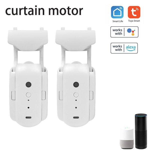 

smart home control tuya curtain motor app/voice switch electric robot opener timer bluetooth-compatible for alexa google