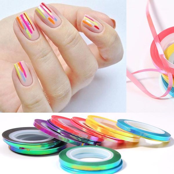 

roll gold silver striping sticker 3d strips liner tape adhesive super fine nail art polish decorations1, Black