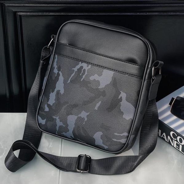 

men handbags street trend printed shoulder bag outdoor waterproof wear-resisting color matching leather handbag personalized camouflage fash