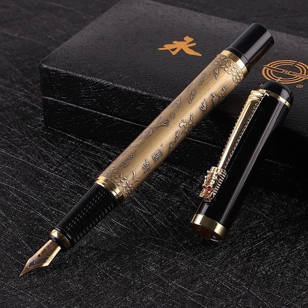 

retro plastic fountain pen school student office writting stationery metal 0.5mm business pupils pens
