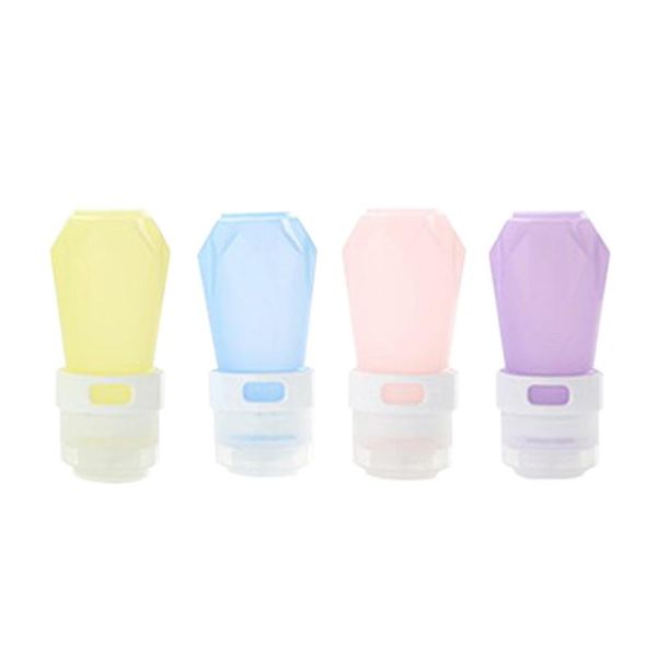 

4pcs leak proof multifunctional home refillable bottle soft travel portable squeezable for shampoo liquids small silicone tubes storage bott