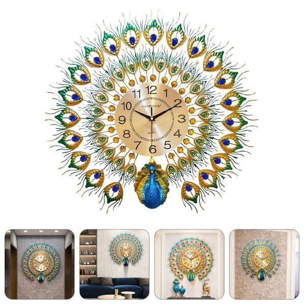 

1pc wall clock hanging luxury battery clocks