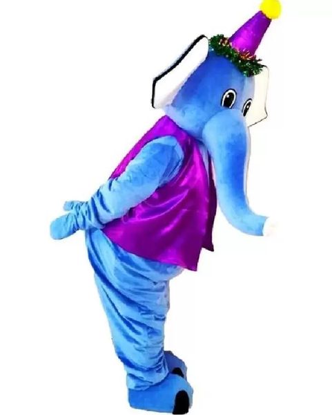 2022 alta qualidade Circus palhaço elefante mascote trajes para adultos circo natal halloween outfit fantasia vestido terno