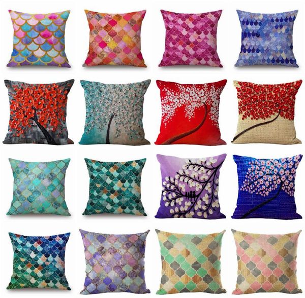 

pillow case bohemian ethnic style throw pillowcase cotton linen printed covers for office home textile