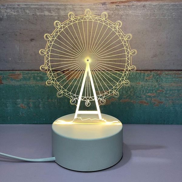 

frames romantic love 3d acrylic led lamp for home children's night light table birthday party decor valentine's day bedside