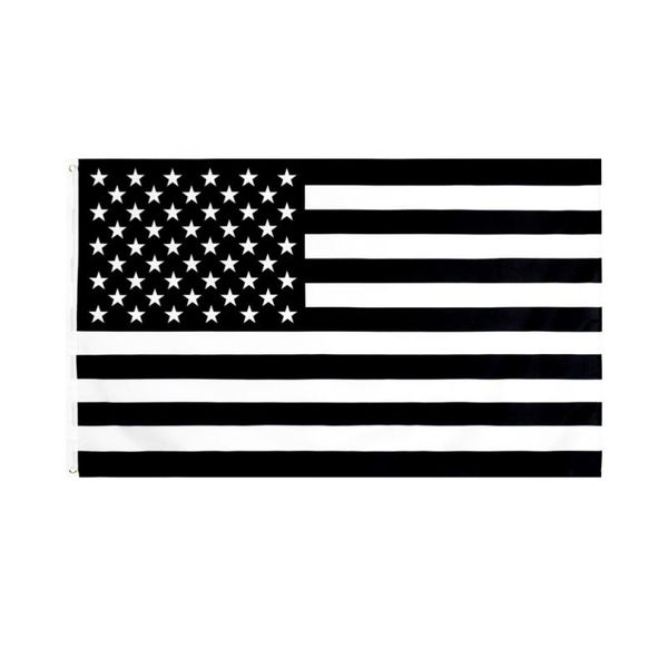 

party decoration 1pc black and white american flag creative for outdoor (stripe)