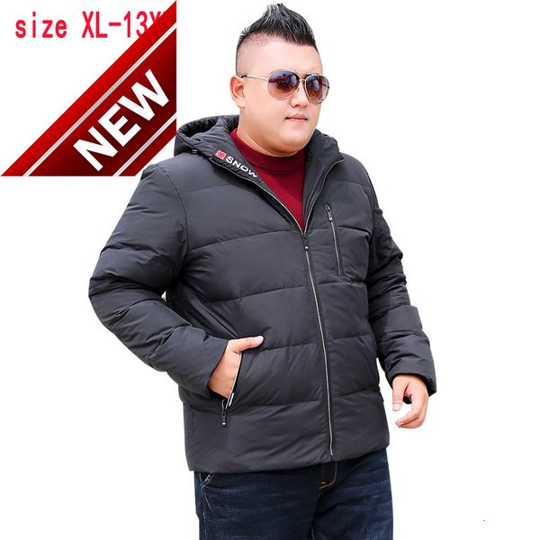 

new arrival fashion super large men casual warm thick loose zipper short down jacket coat size -11xl 12xl 13xl, Black