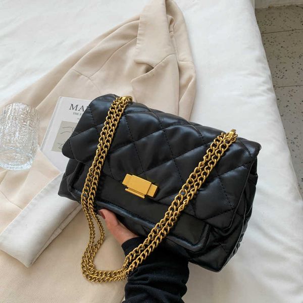 

luxury women bag classic square flap handbag metal chain women crossbody bag leather ladys single shoulder bags