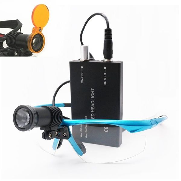

dental filter for stomatology 3/5w led headlight headlamp sugical ent with glasses headlamps
