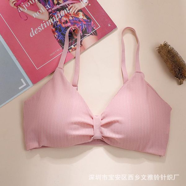 

bras thread ice silk beautifu beauty vest knot wrapped chest adjustable shoulder strap women's bra, Red;black